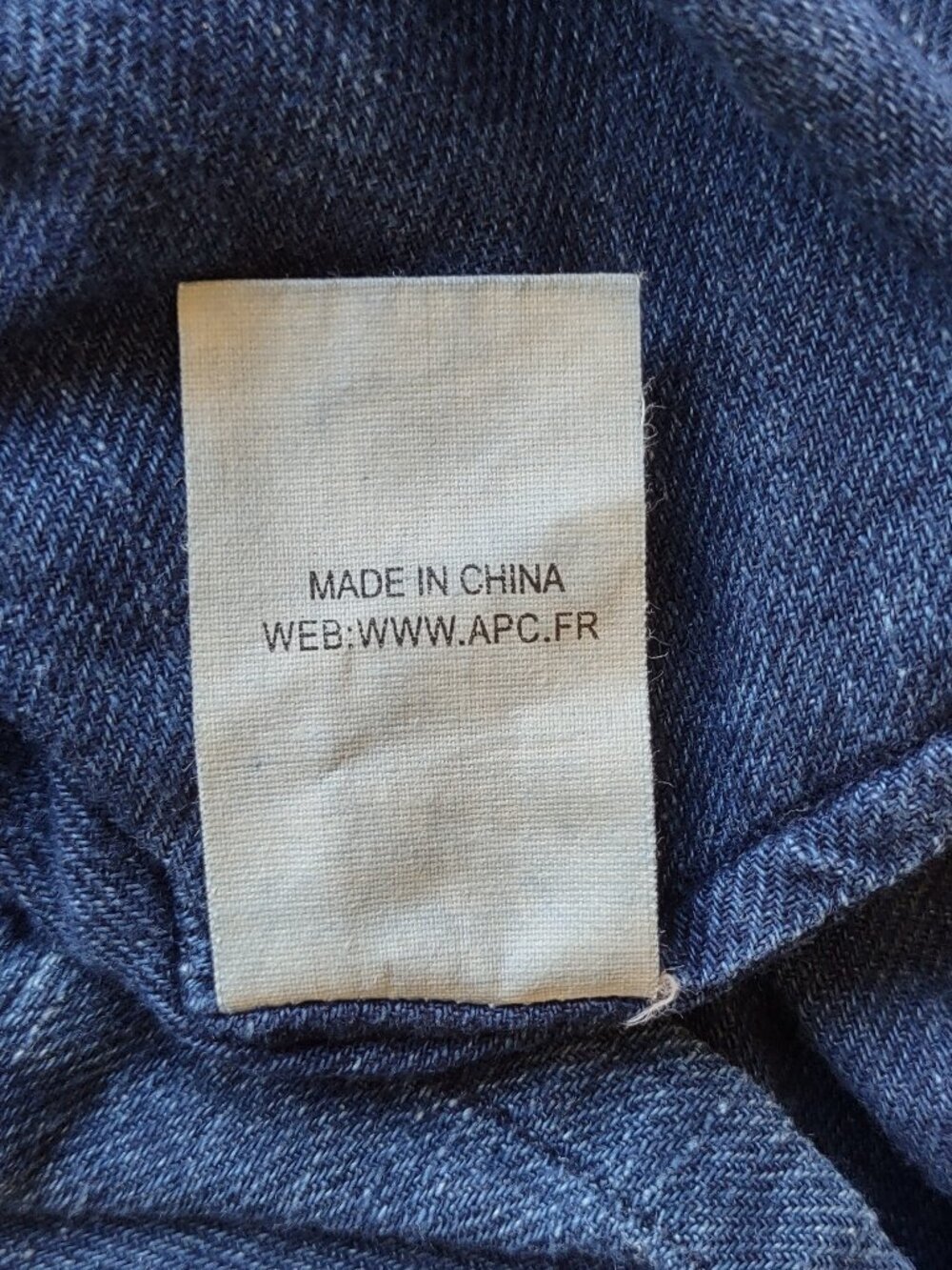 A.P.C. Rue Madame Paris Denim Dress Size XSmall Smock Detail Cap Sleeve Classic - Picture 8 of 8